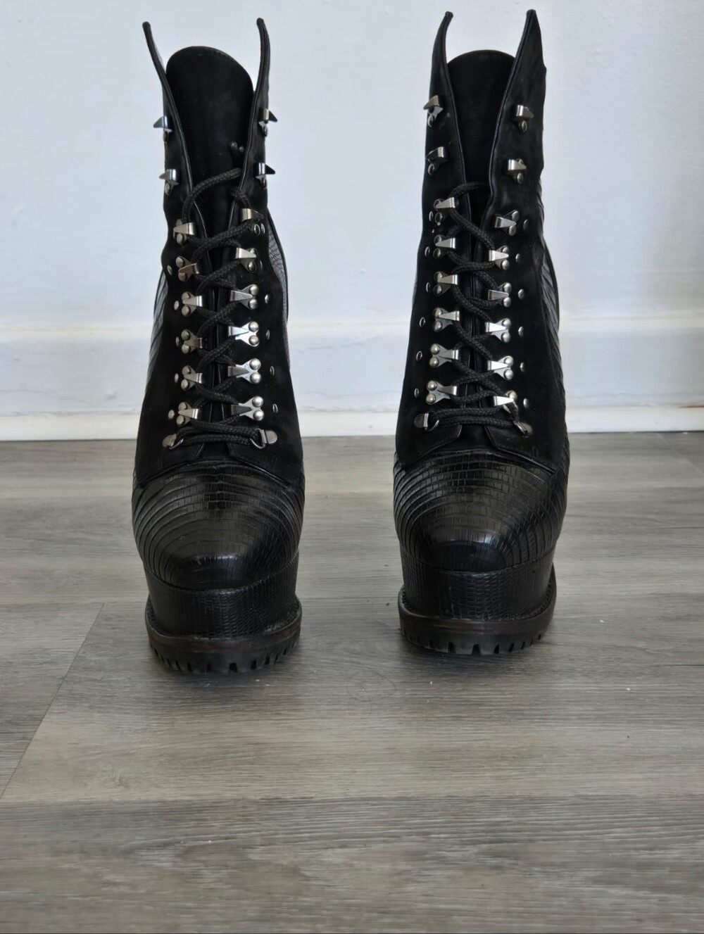 Alaia Black Leather / Suede Boots SZ 39 Eur - Picture 7 of 11